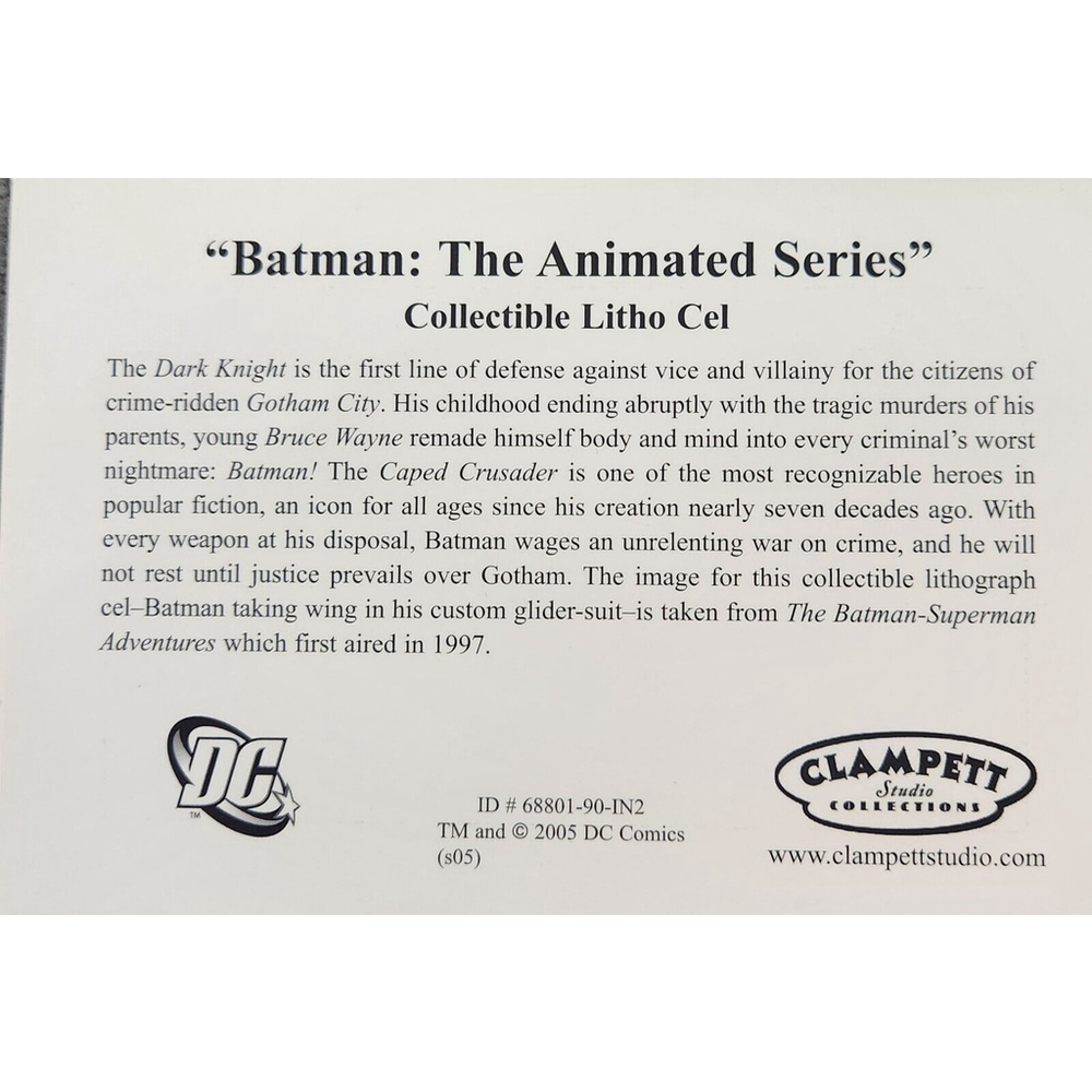 Batman The Animated Series Collectible Lithe Cell - Picture 2 of 2